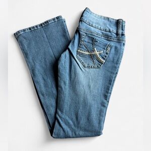 YMI Women's Boot Cut Jeans in Light Blue